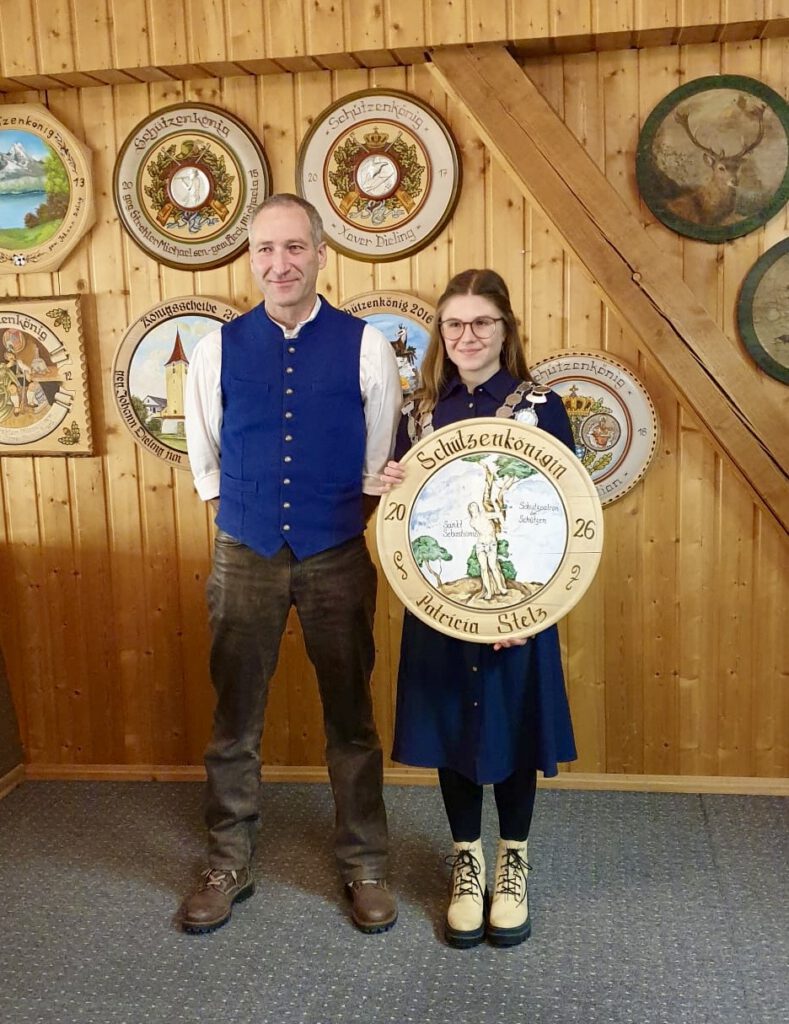 Schützenkönigin 2026 Patricia Stelz mit Mathias Frank, Schützenkönig 2025